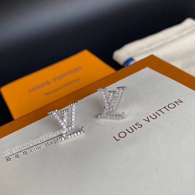 Louis Vuitton新款飾品 路易威登Diamond Blossom耳環 LV字母滿鑽耳釘  zglv2102
